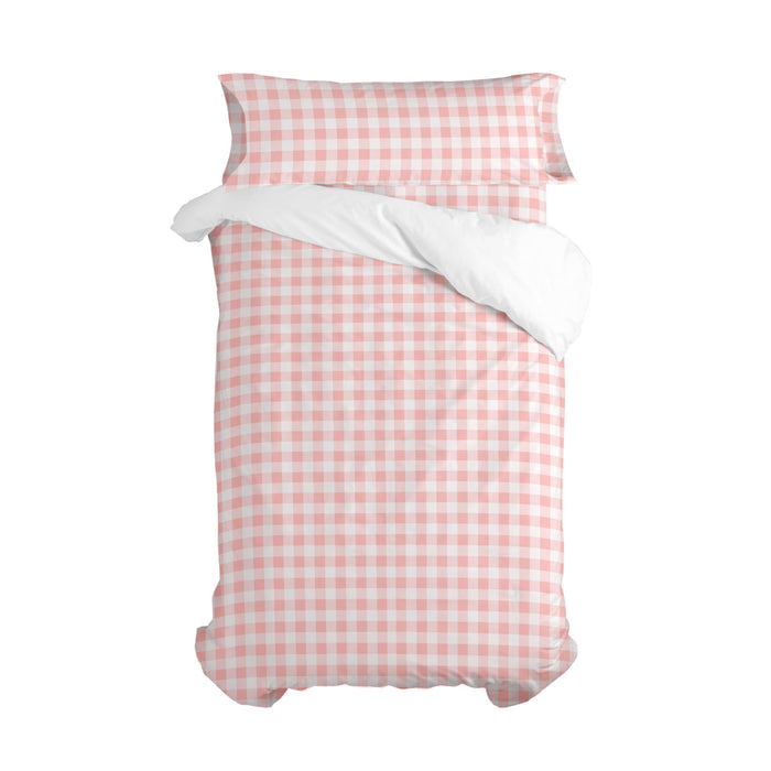 Vichy Dekbedovertrek 2-delig Roze Basic Kids, Rosa, 100% katoen, de kwaliteit van 150 hilos