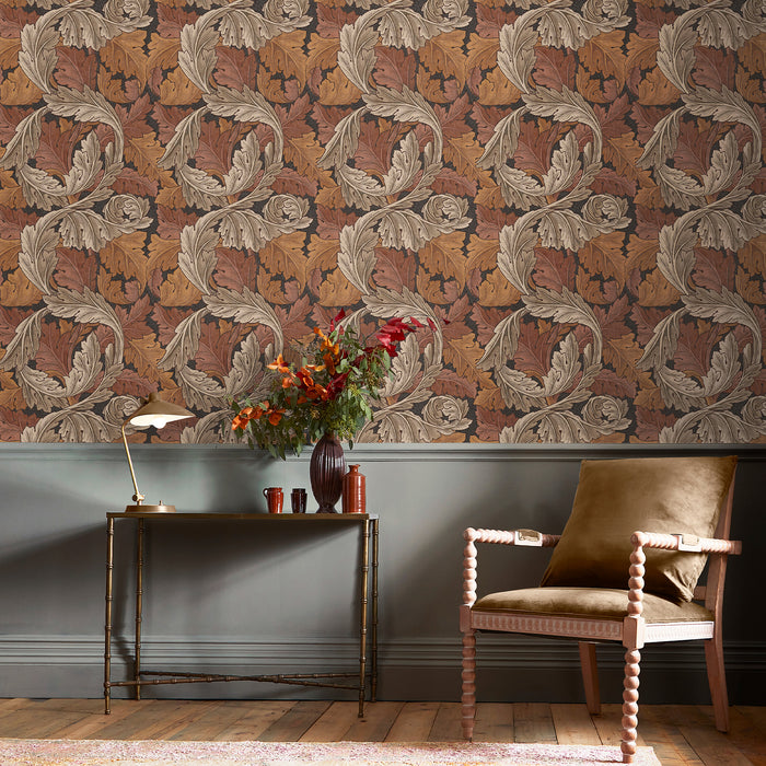 William Morris at Home vliesbehang Acanthus Burnt Orange