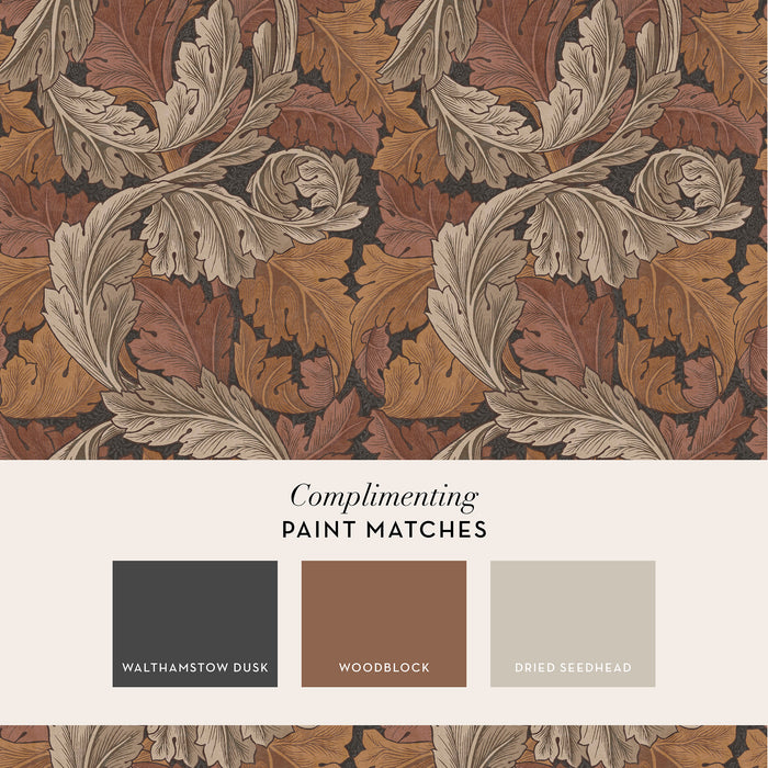 William Morris at Home vliesbehang Acanthus Burnt Orange