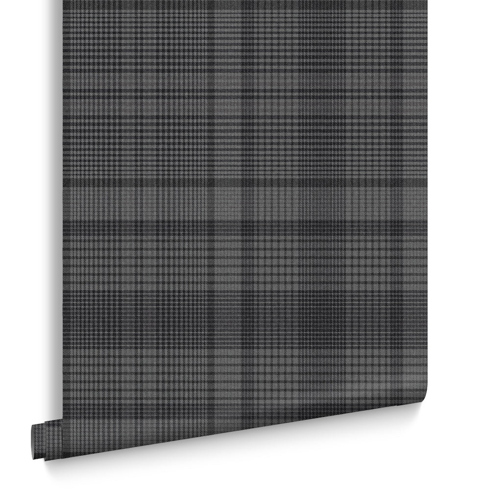 Graham & Brown - Vliesbehang - Heritage Plain Charcoal