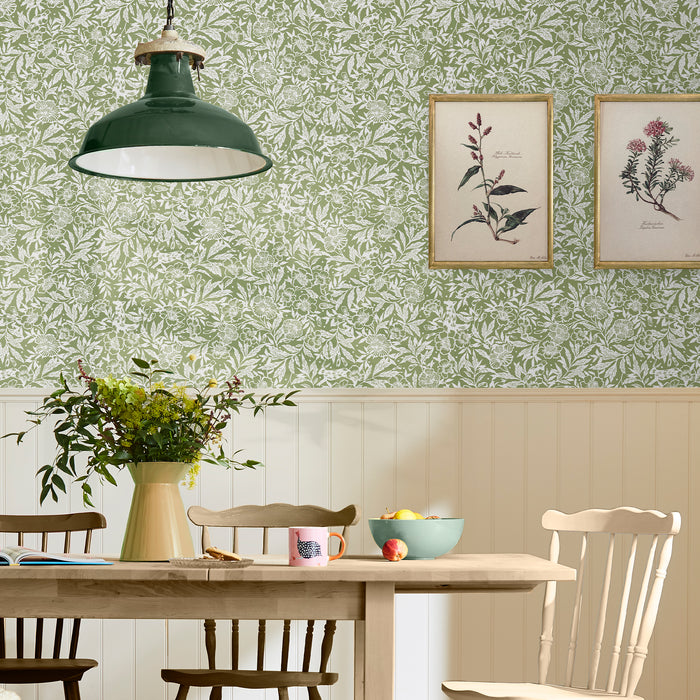 Joules vliesbehang Twilight Ditsy Green