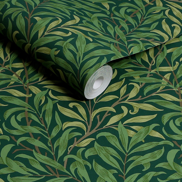 William Morris at Home Vliesbehang Willow Bough Deep Green - 10mx52cm