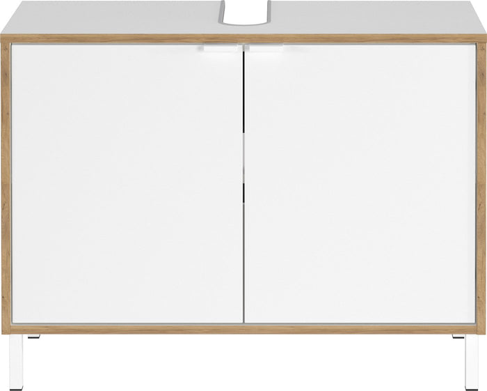 Germania Topeka 80 cm Wastafelonderkast Wit | Eiken
