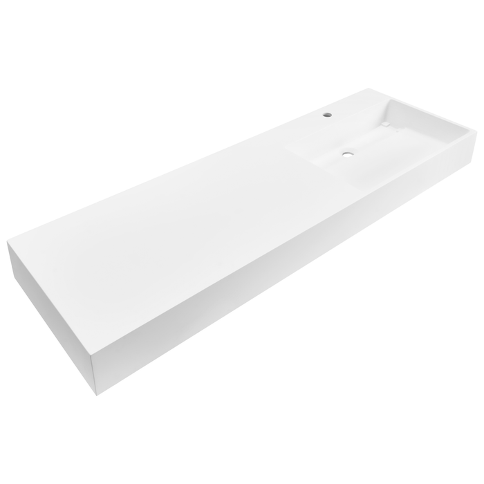 Beliani - CUSCO - Wastafel - Wit - 150 x 48 cm - Mineraalgietwerk