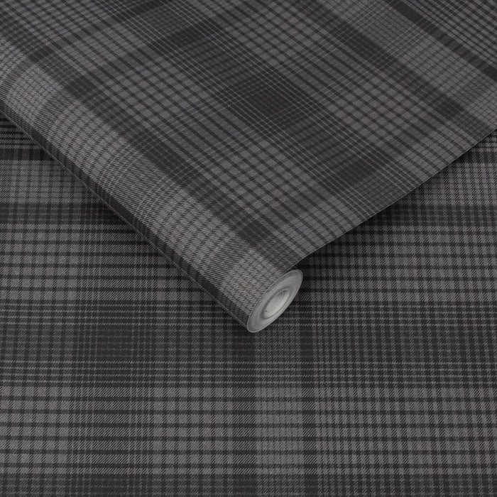 Graham & Brown - Vliesbehang - Heritage Plain Charcoal