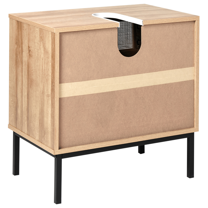 Beliani - ROSELL - Staande wastafelkast - Lichthout - Vezelplaat