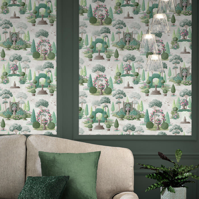 Laura Ashley Naunton Folly Behang - Planten - 10mx52cm - Groen
