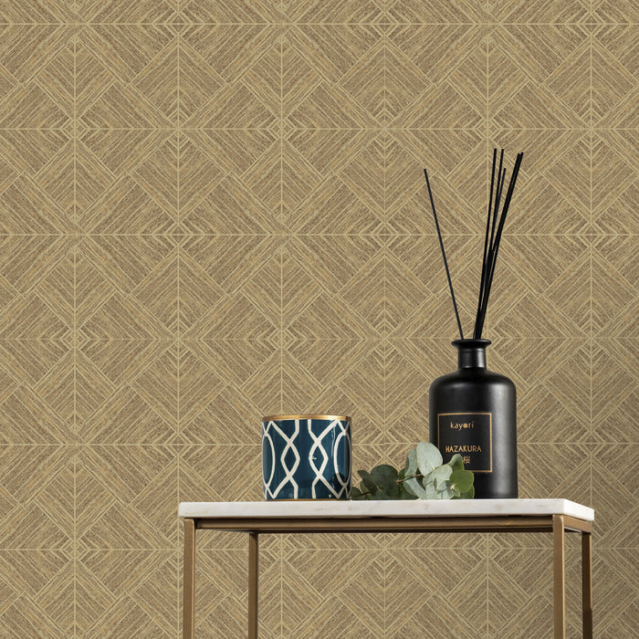 Kayori vliesbehang Kyushu - Goud