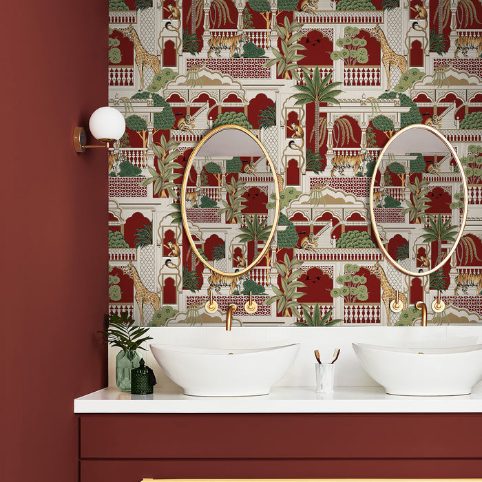 Graham & Brown vliesbehang Animahal Alizarin