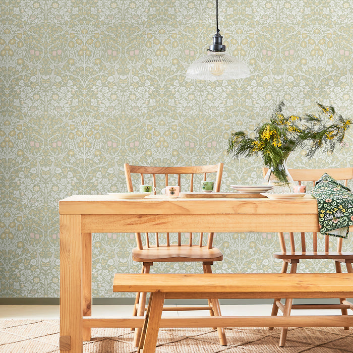 William Morris at Home vliesbehang Blackthorn Sage