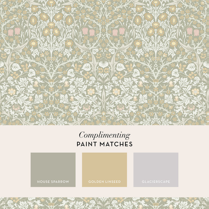 William Morris at Home vliesbehang Blackthorn Sage