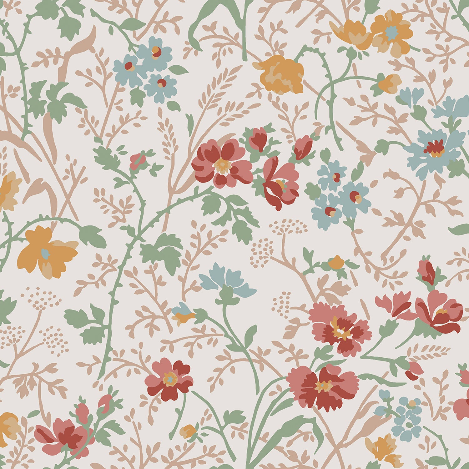 Laura Ashley Shropshire Posy Antique Behang - Bloemen - 10mx52cm -