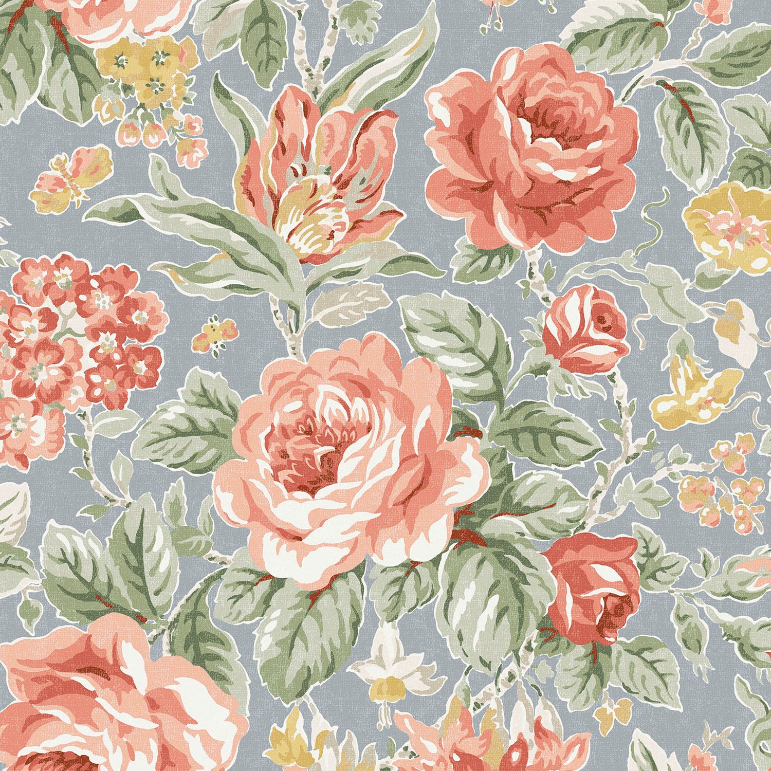 Laura Ashley Wild Roses Behang - Bloemen - 10mx52cm - Multi