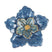 Clayre & Eef Deurknop Bloem 4x3x4 cm Blauw IJzer