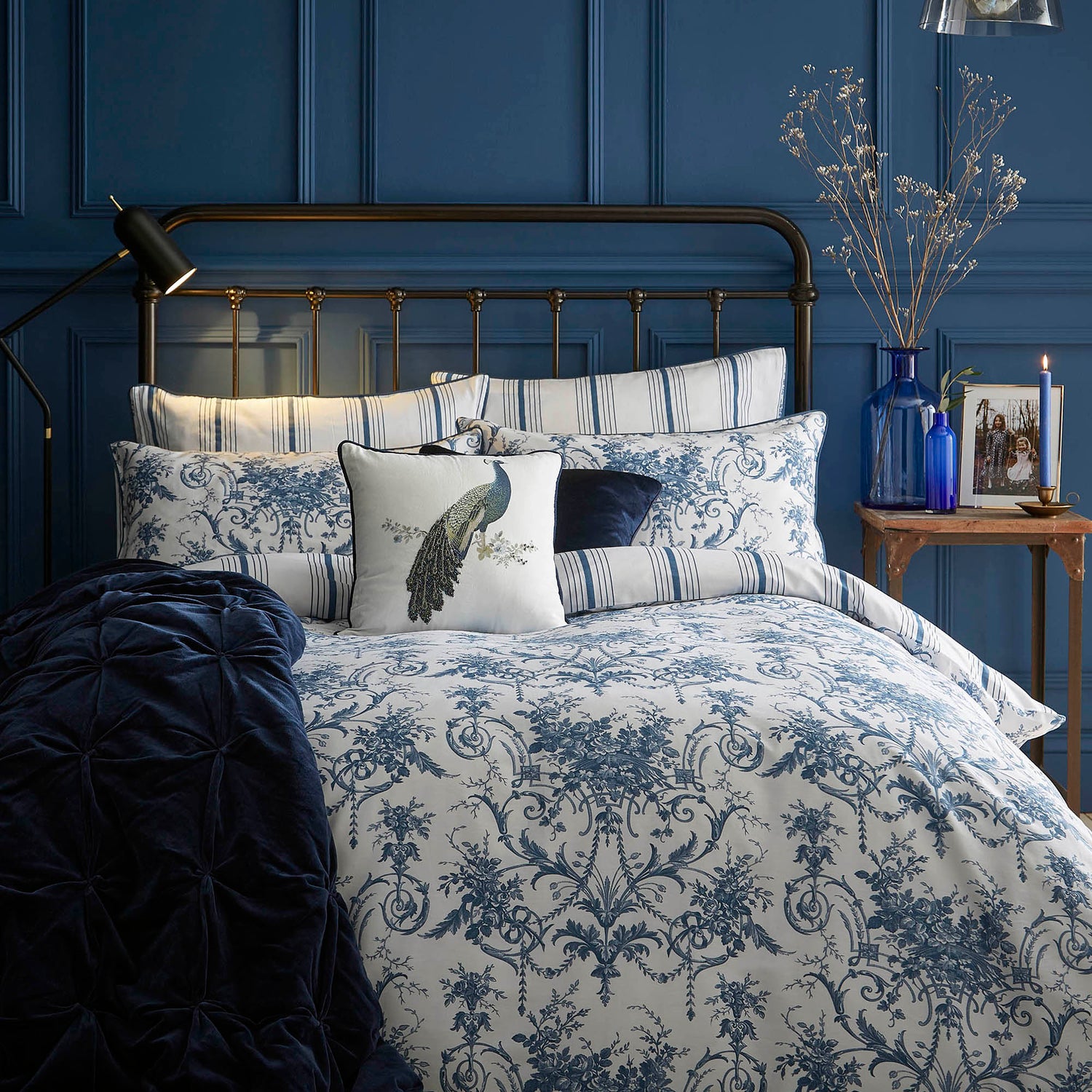 Laura Ashley Tuileries Midnight Dekbedovertrek lits-jumeaux 230 x