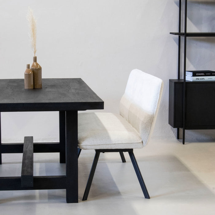 Giga Meubel - Eetkamerbank - Beige Stof - 160x60x88cm - Harper