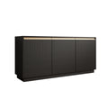 Meubella - Dressoir Remy - Zwart - 154 cm