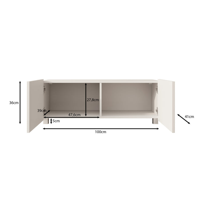 Meubella - TV-Meubel Kenderes - Beige - 100 cm