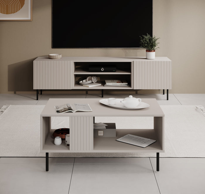 Meubella - Salontafel Alex - Beige - 92 cm