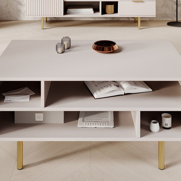 Meubella - Salontafel Nicola - Beige - 100 cm