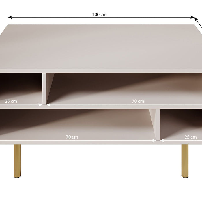 Meubella - Salontafel Nicola - Beige - 100 cm