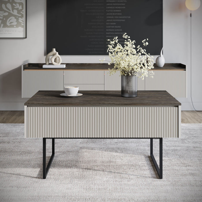 Meubella - Salontafel Linq - Beige - 100 cm