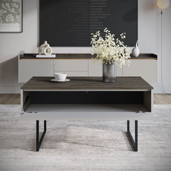 Meubella - Salontafel Linq - Beige - 100 cm