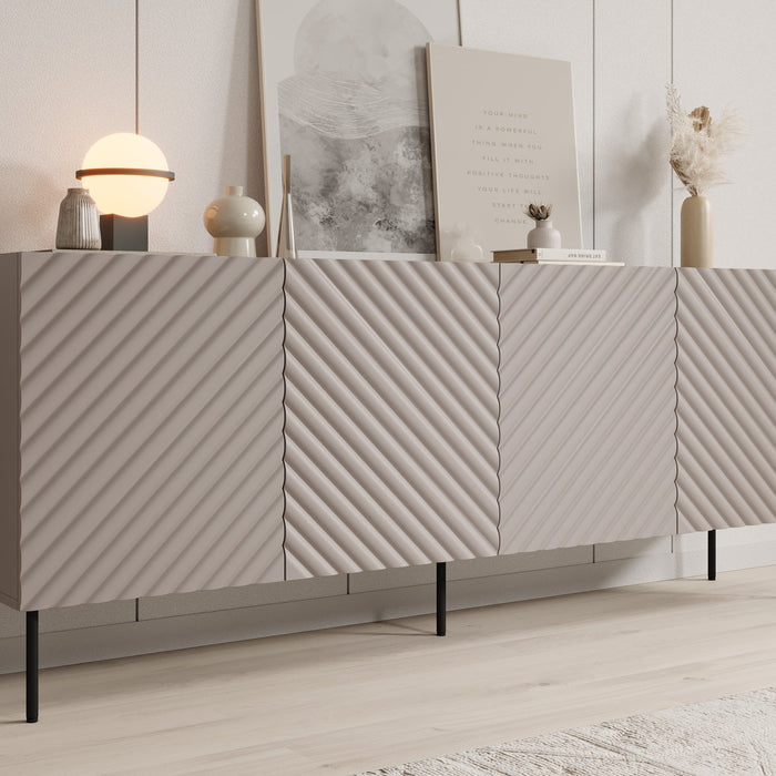 Meubella - Dressoir Laguna - Beige - 200 cm