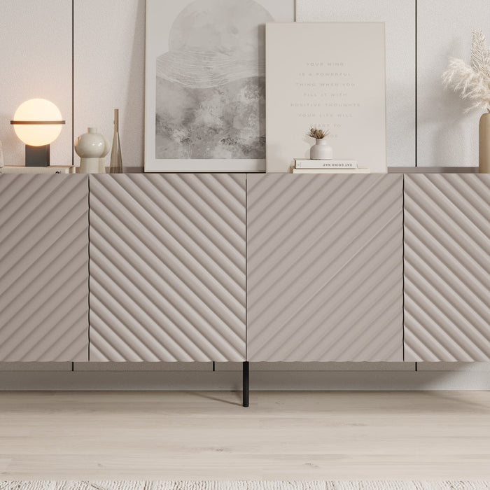Meubella - Dressoir Laguna - Beige - 200 cm