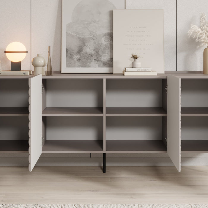 Meubella - Dressoir Laguna - Beige - 200 cm