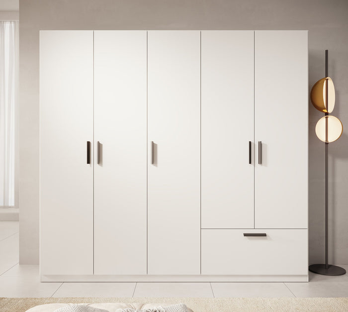 Meubella - Kledingkast Lillian - Wit - 225 cm