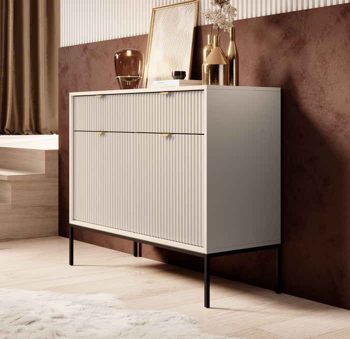 Meubella - Dressoir Navil - Beige - 104 cm