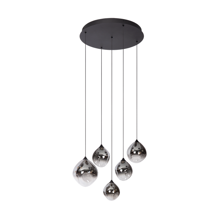 Atmooz Rosado Hanglamp - Ø55 x H170 cm - Organisch Grijs Glas