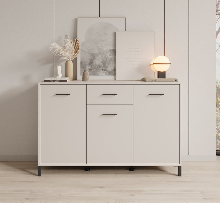 Meubella - Dressoir Vidor - Beige - 138 cm - 1 lade