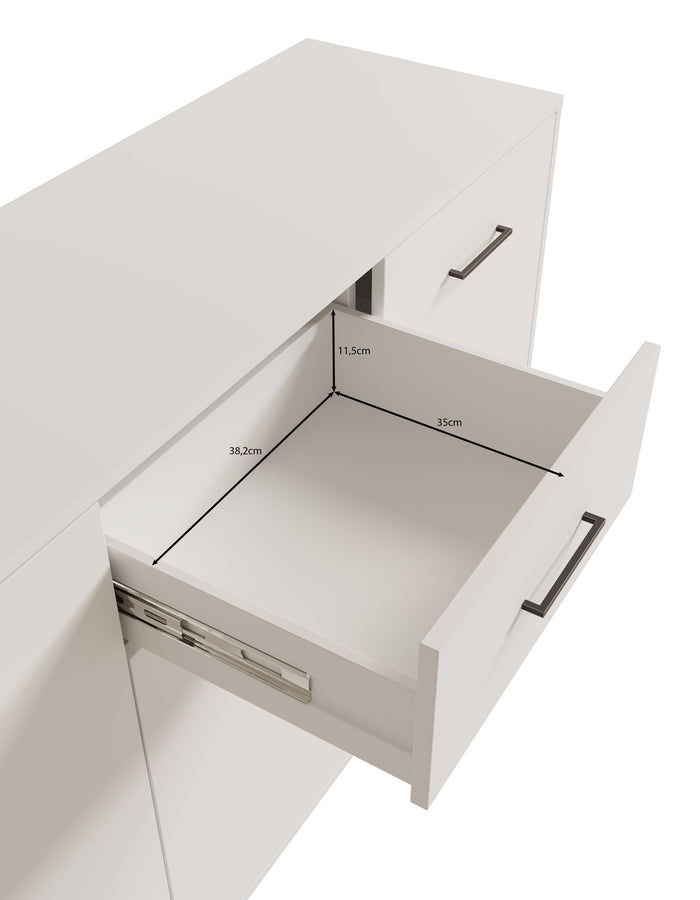 Meubella - Dressoir Vidor - Beige - 138 cm - 1 lade