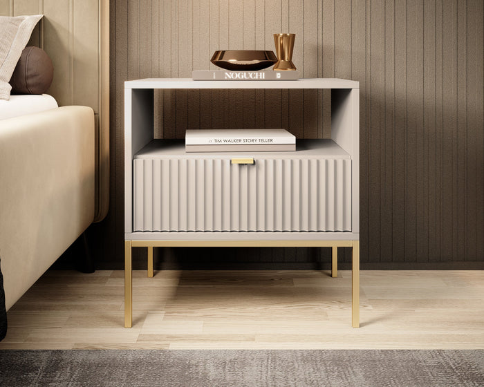 Meubella - Nachtkastje Navil 2 - Beige