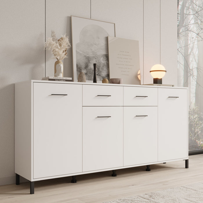 Meubella - Dressoir Vidor - Wit - 183 cm
