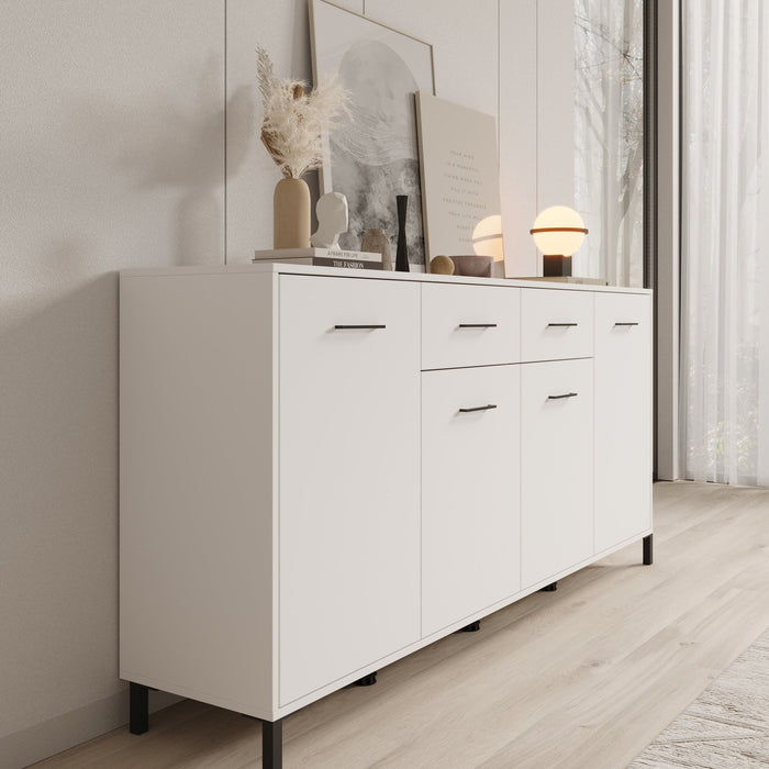 Meubella - Dressoir Vidor - Wit - 183 cm