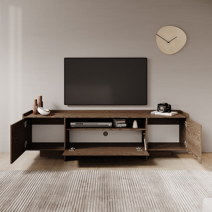 Meubella - TV-Meubel Jaxon - Donker eiken - 197 cm