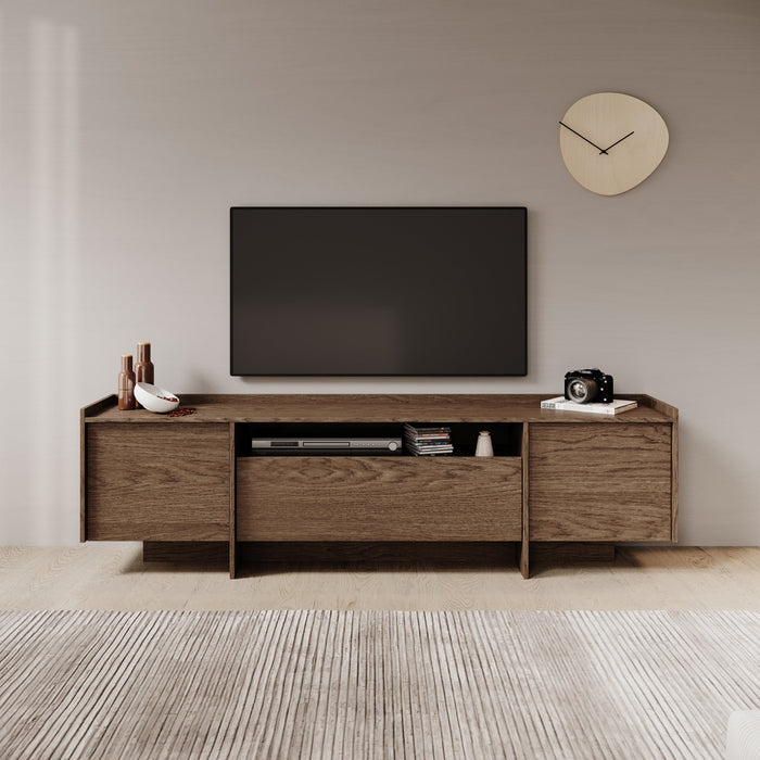 Meubella - TV-Meubel Jaxon - Donker eiken - 197 cm