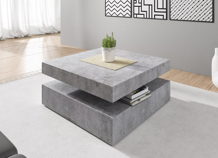Meubella - Salontafel Carlo - Betonlook - 78 cm