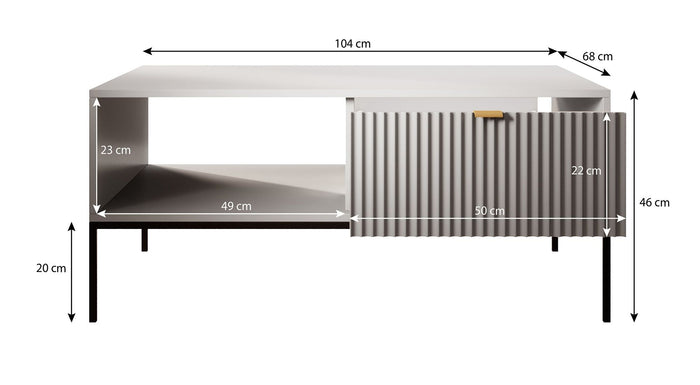Meubella - Salontafel Navil - Groen - 104 cm
