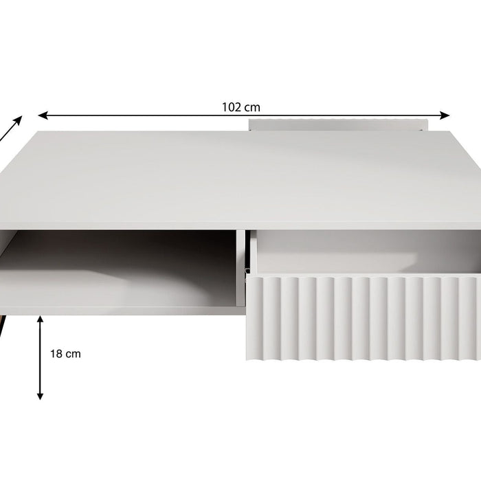Meubella - Salontafel Winq - Antraciet - 102 cm