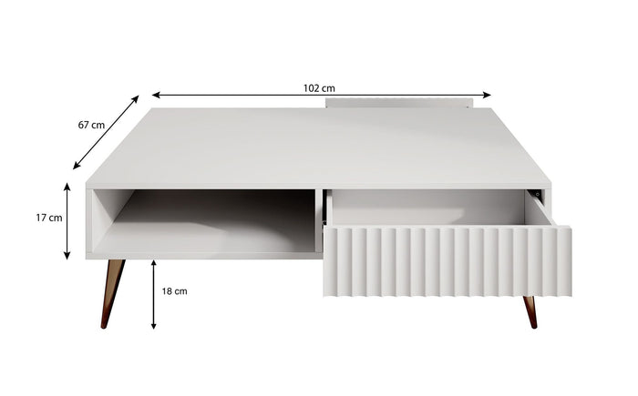 Meubella - Salontafel Winq - Antraciet - 102 cm