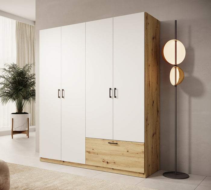 Meubella - Kledingkast Audrey - Wit - 180 cm