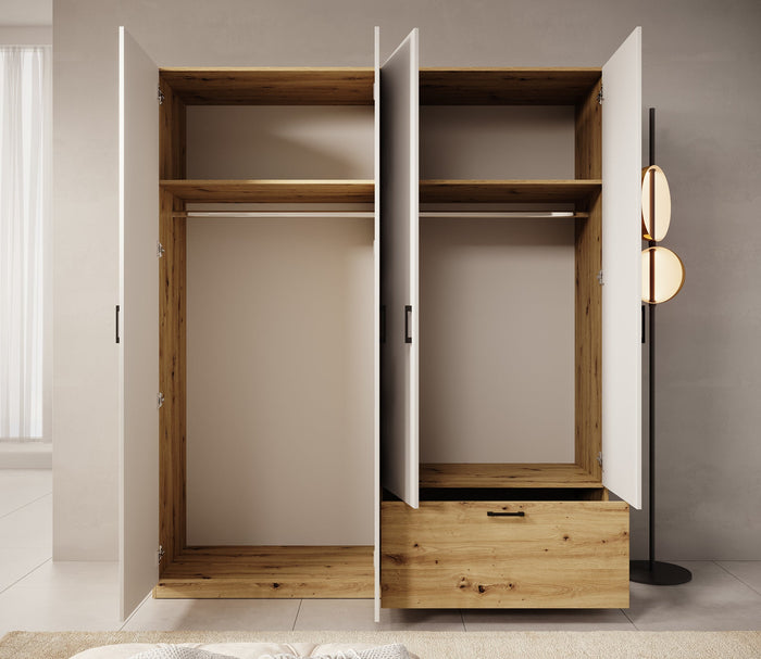 Meubella - Kledingkast Audrey - Wit - 180 cm