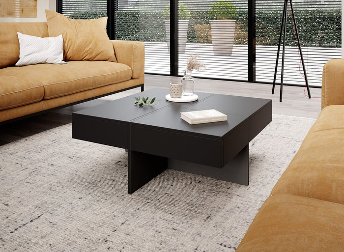 Meubella - Salontafel Dereck - Mat zwart - 85 cm