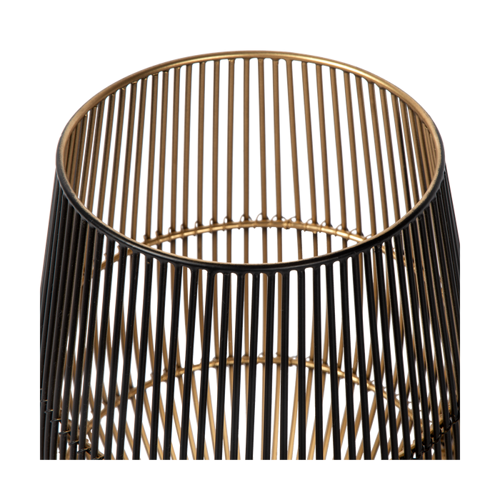 Atmooz Spoiler - Kaarshouder - Zwart & Goud - Metaal - 14x14x26cm