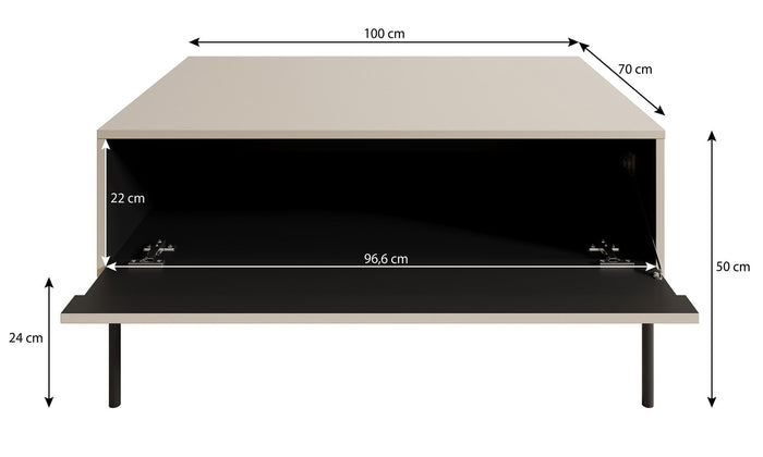 Meubella - Salontafel Timoteo - Eiken - 100 cm