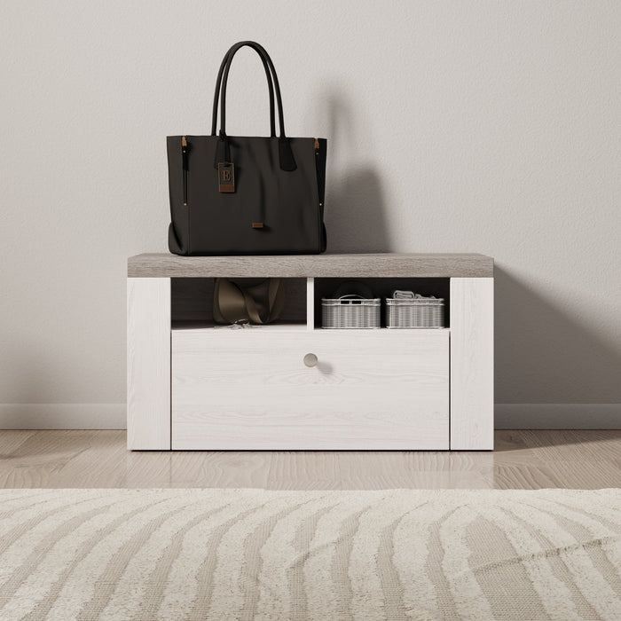 Meubella - Schoenenkast Linford - Wit eiken - 84 cm